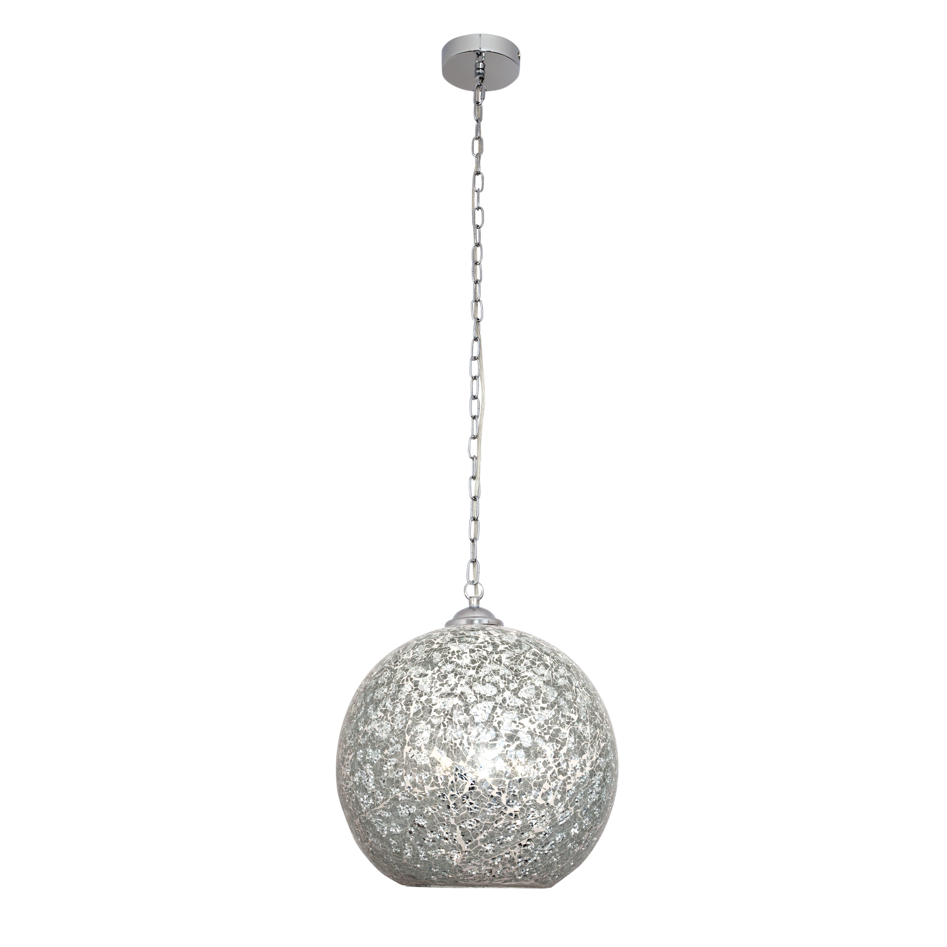 Colgante Tenor fabricado en Metal y Cristal color Cromo