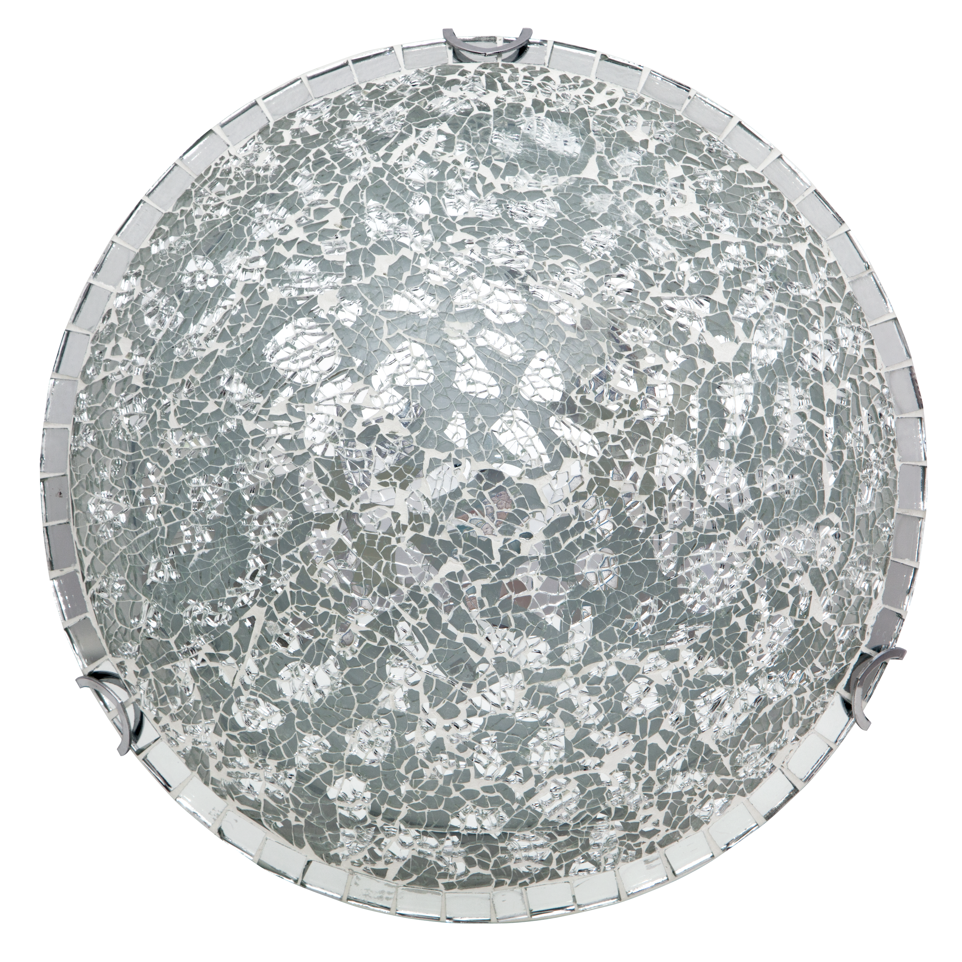 Plafón Tenor Cromo Mosaico 2xE27 - Vista frontal