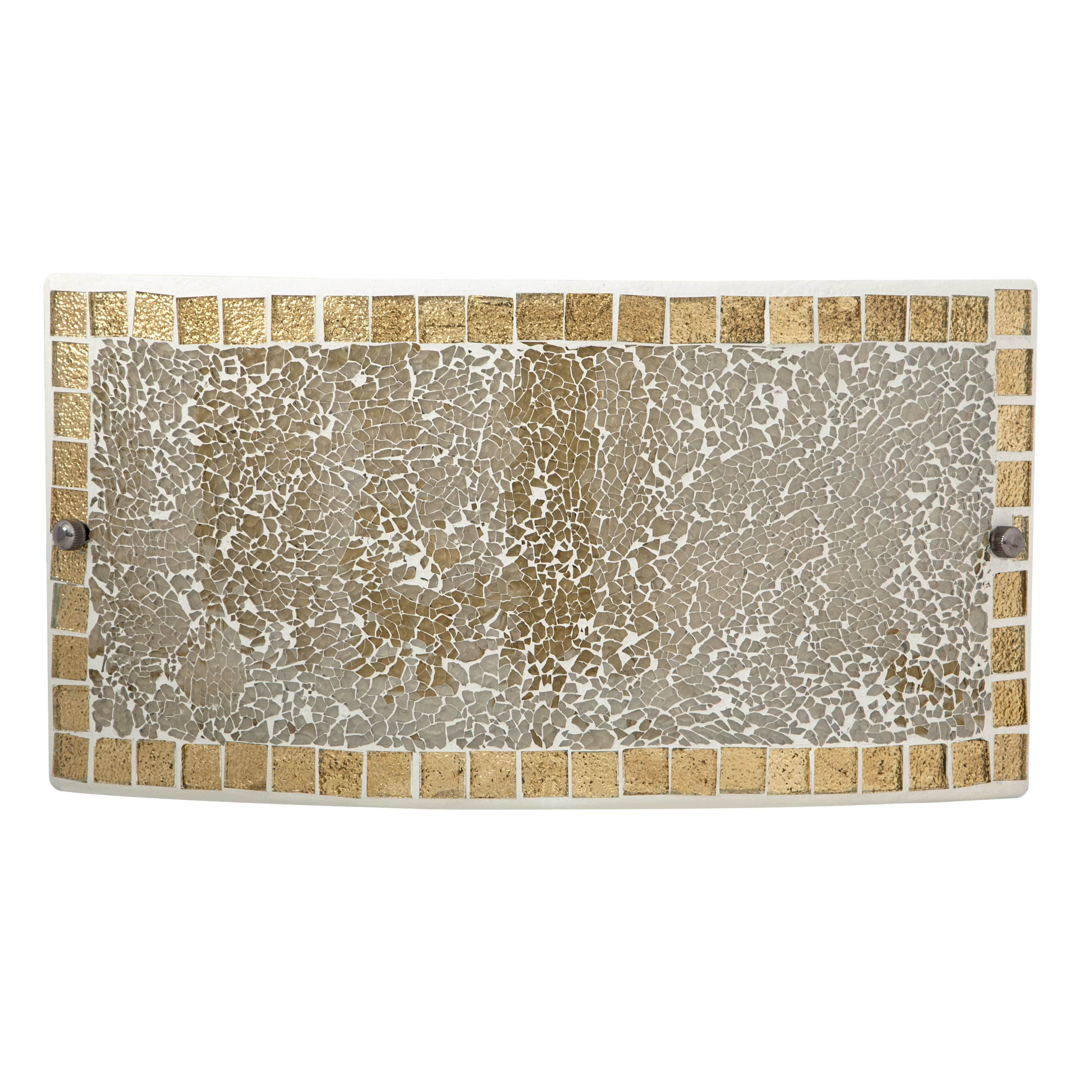 Aplique rectangular ámbar de la serie Tenor de Fabrilamp, diseño de mosaico, ideal para interiores.