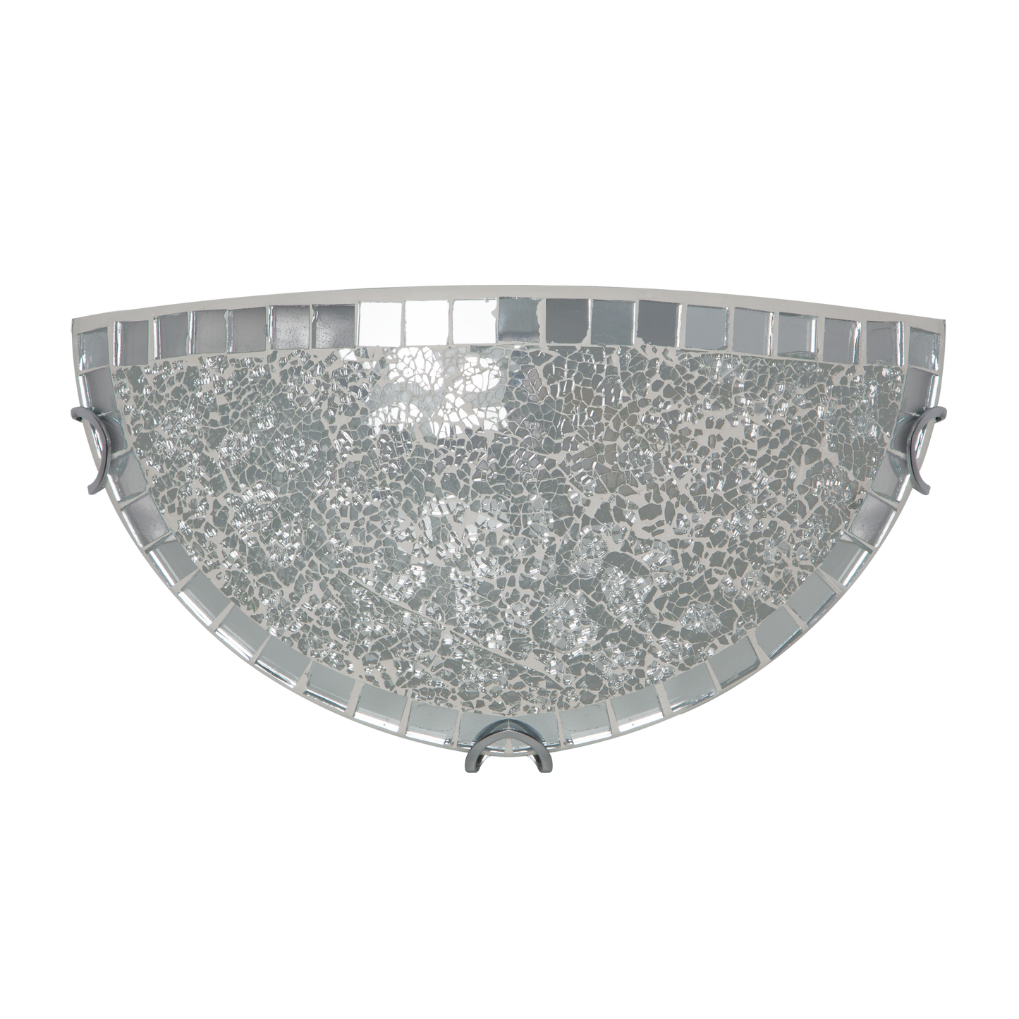 Aplique Tenor fabricado en Metal color Cromo con difusor de Cristal Mosaico