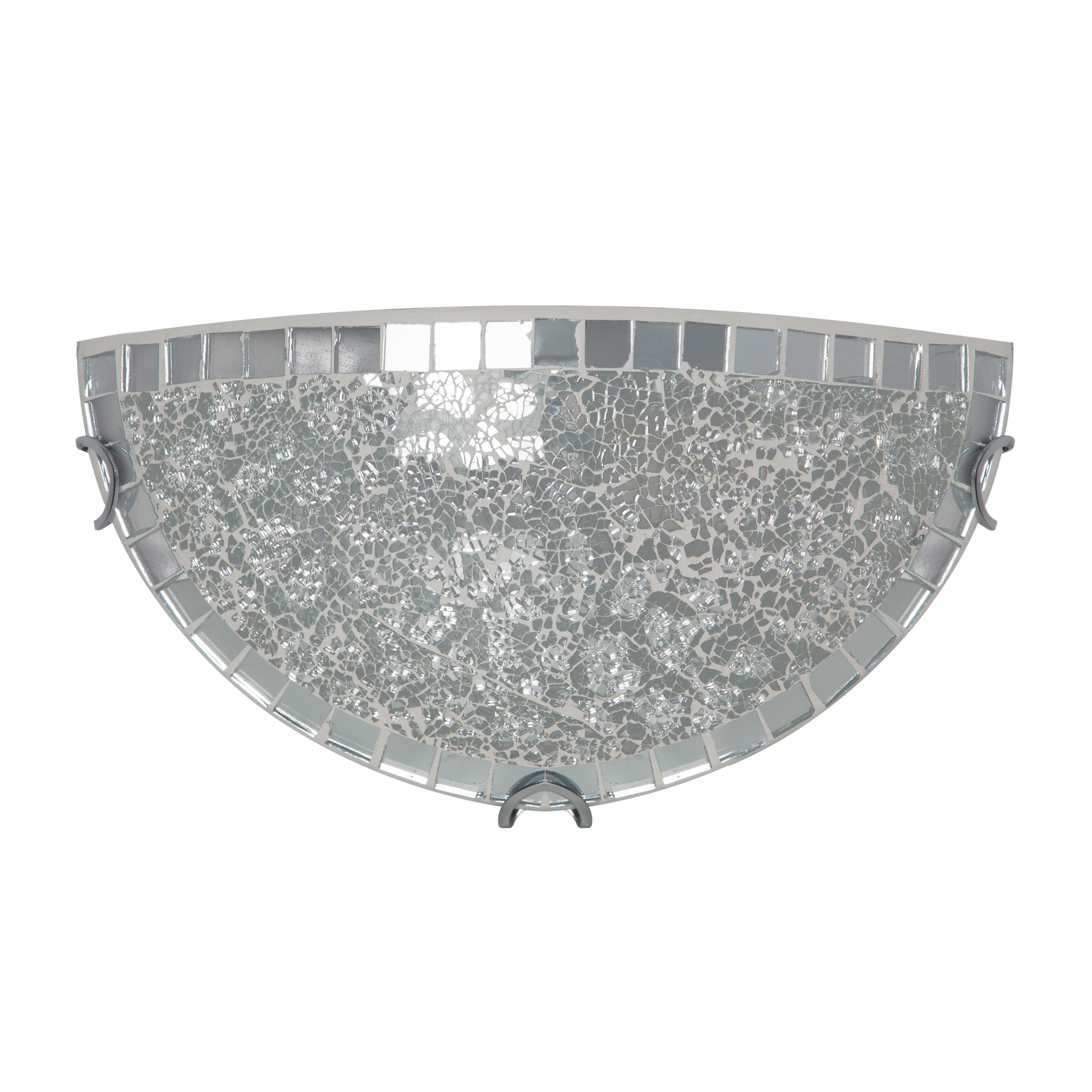Aplique Tenor fabricado en Metal color Cromo con difusor de Cristal Mosaico