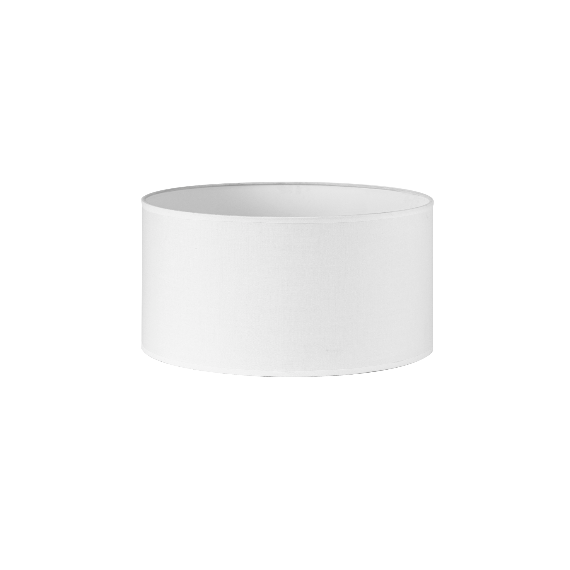 Pantalla Dori fabricada en Textil color Blanco, ideal para lámpara de mesa