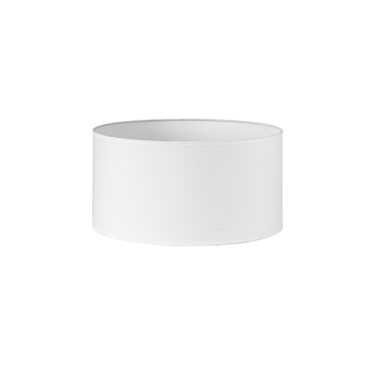 Pantalla Dori fabricada en Textil color Blanco, ideal para lámpara de mesa