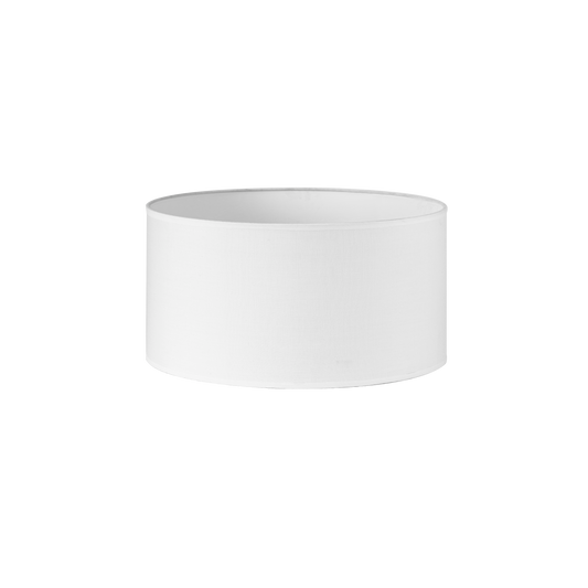 Pantalla Dori fabricada en Textil color Blanco, ideal para lámpara de mesa