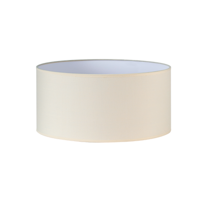 Pantalla cilíndrica Dori E27 Beige de Fabrilamp, 45x45x22 cm, tejido popelín.  Iluminación elegante para tu hogar.