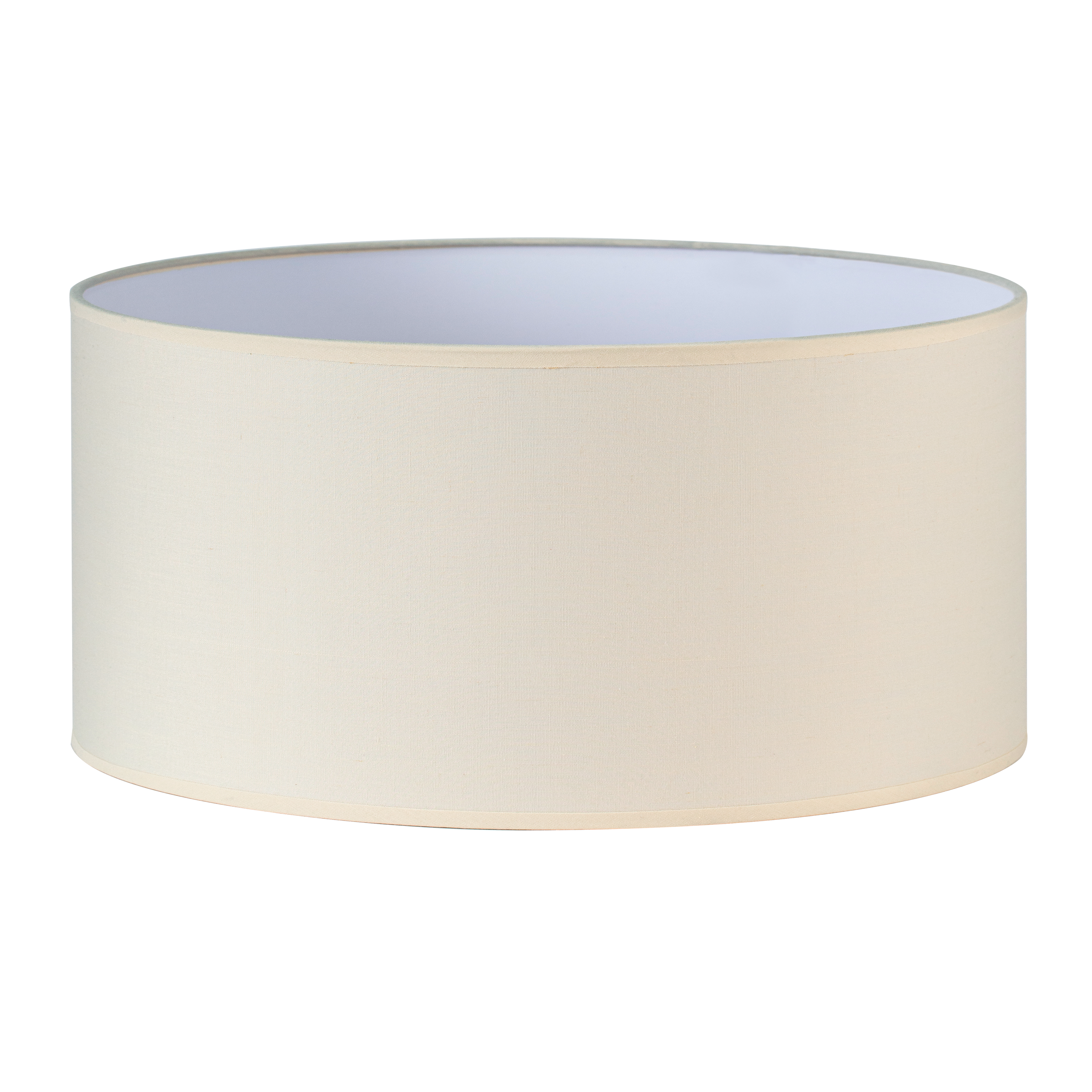 Pantalla cilíndrica Dori M10 Beis 60x60x30cm de Fabrilamp, realizada en tejido Popelín. Ideal para iluminación interior.
