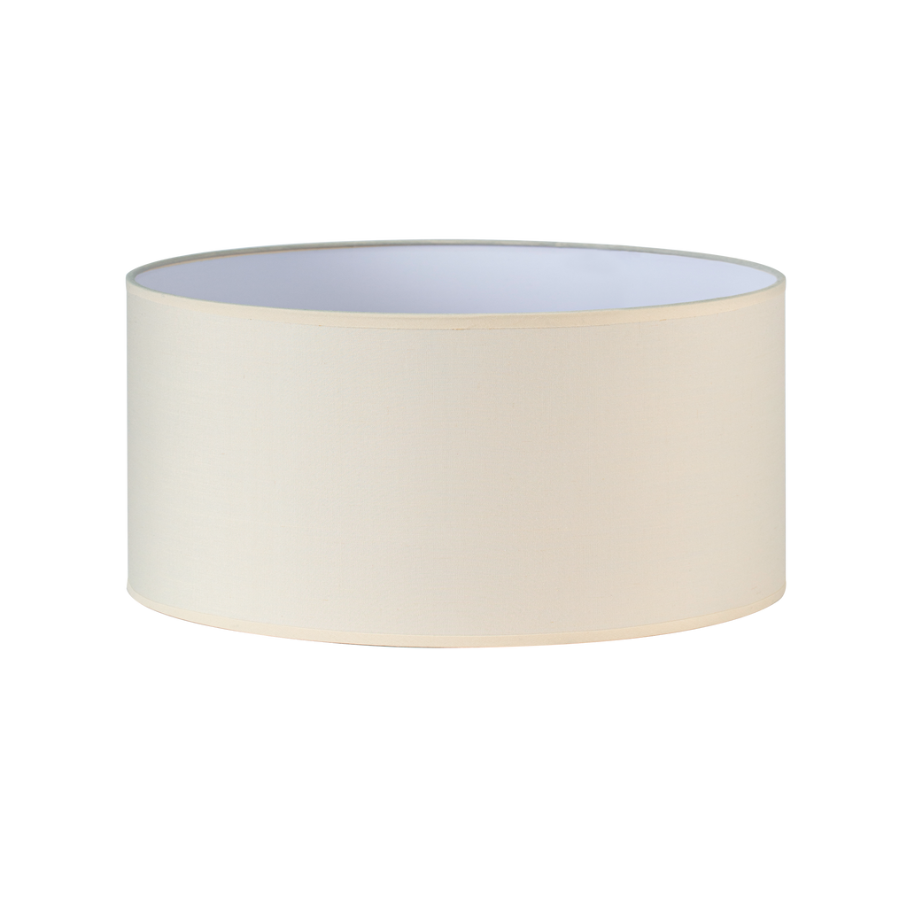Pantalla cilíndrica Dori M10 Beige de Fabrilamp, 50x50x25cm, tejido Popelín. Perfecta para iluminación interior.