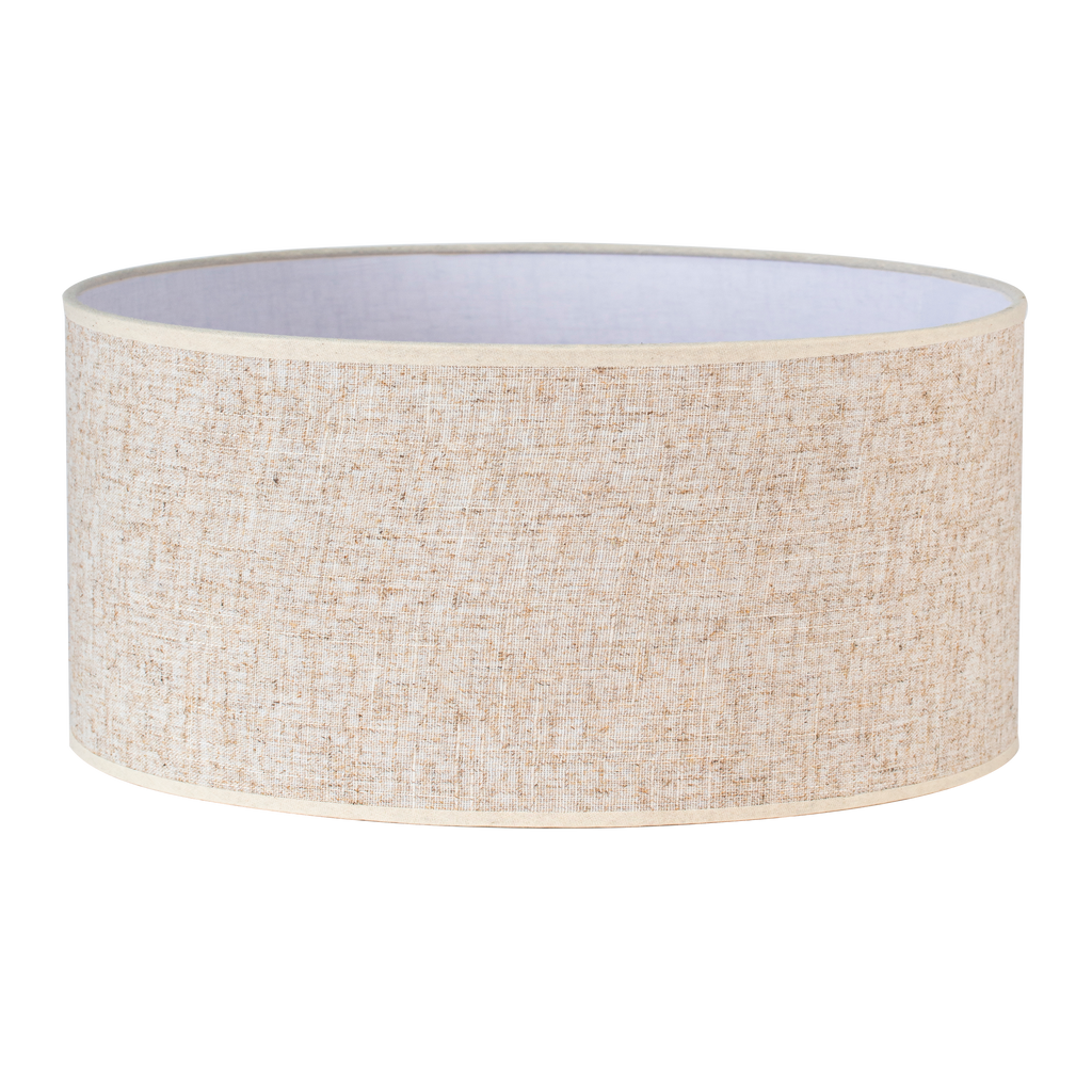 Pantalla cilíndrica Happy M10 Lino Beis 60x60x30 cm de Fabrilamp. Diseño elegante y moderno.