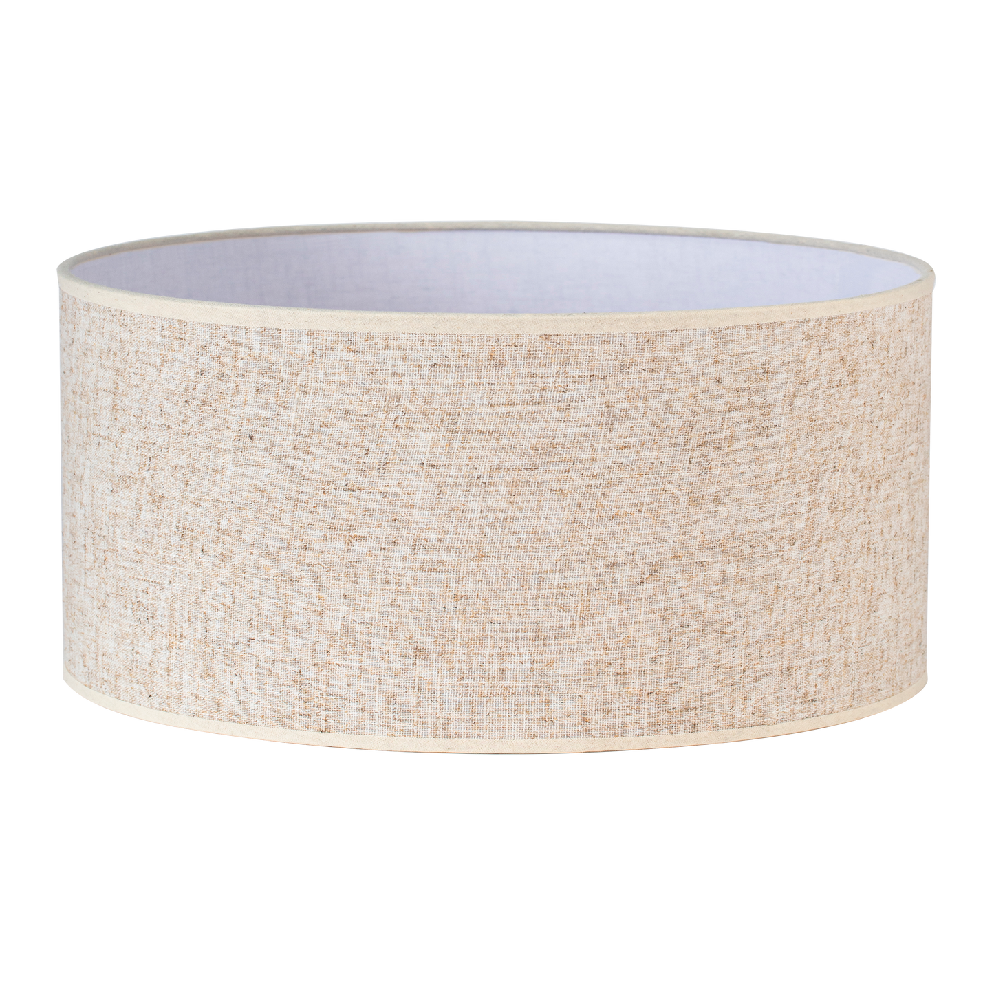 Pantalla hecha en Textil color Beige, ideal para lámpara de mesa