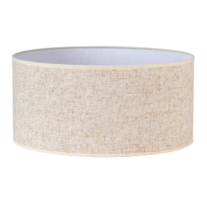Pantalla hecha en Textil color Beige, ideal para lámpara de mesa