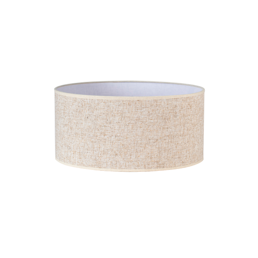 Pantalla Happy fabricada en lino color beige para bombilla E27