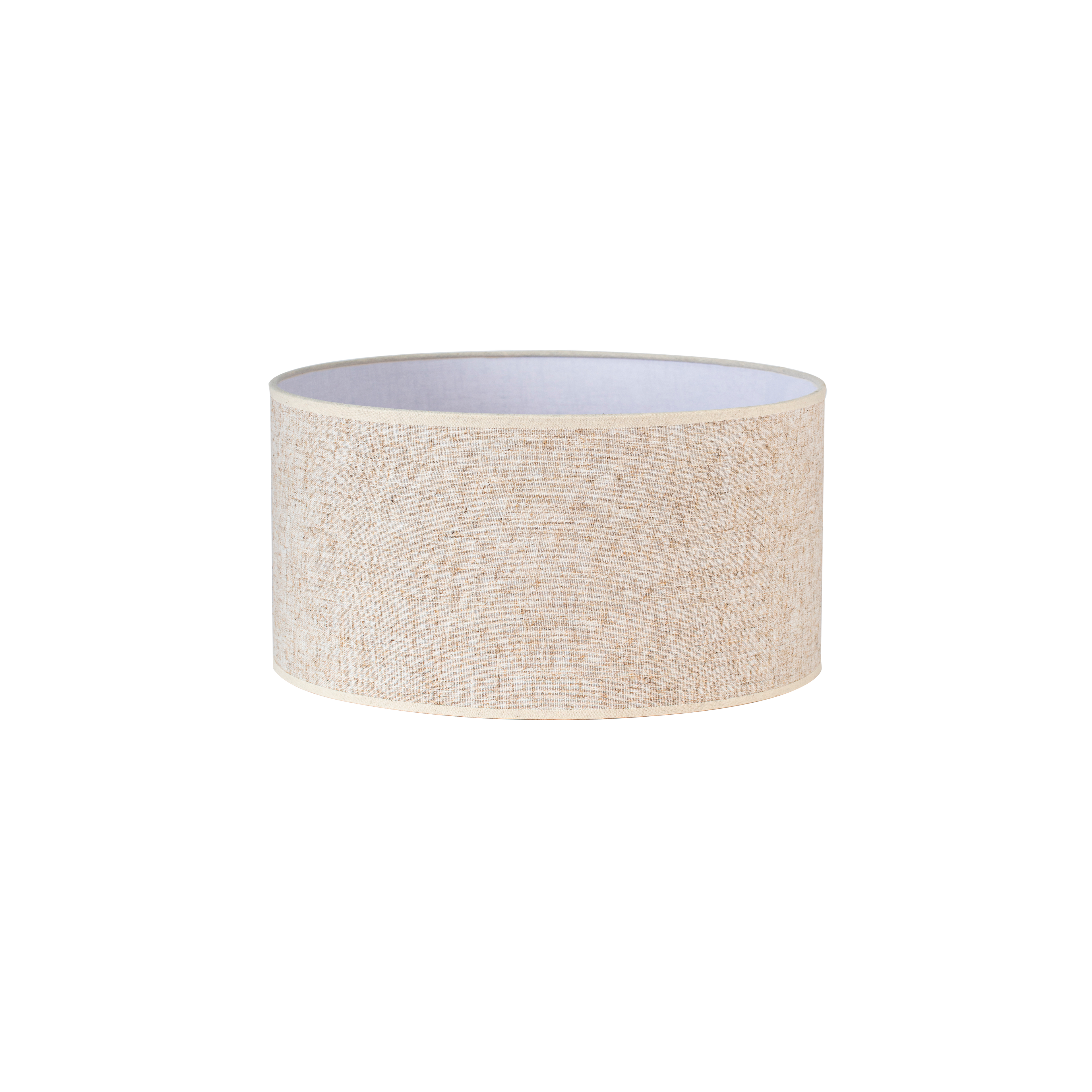 Pantalla Cilindrica Happy E27 Lino Beige 35x35x20 cm - Vista frontal