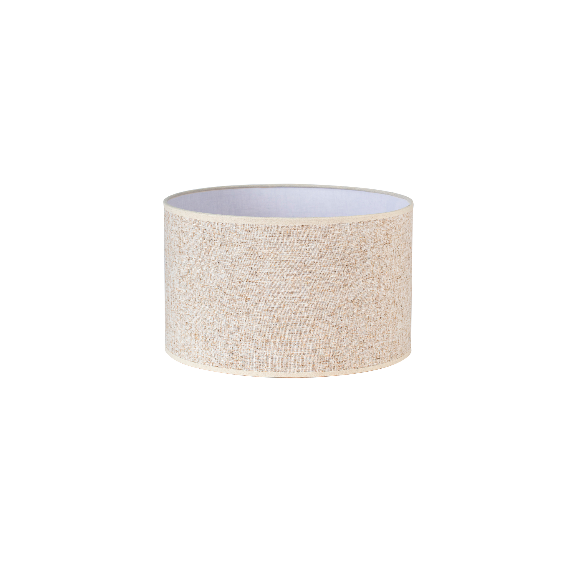 Pantalla Happy fabricada en lino color beige, ideal para una luz difusa