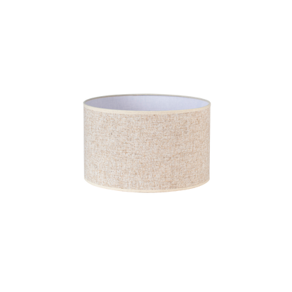 Pantalla Happy fabricada en lino color beige, ideal para una luz difusa