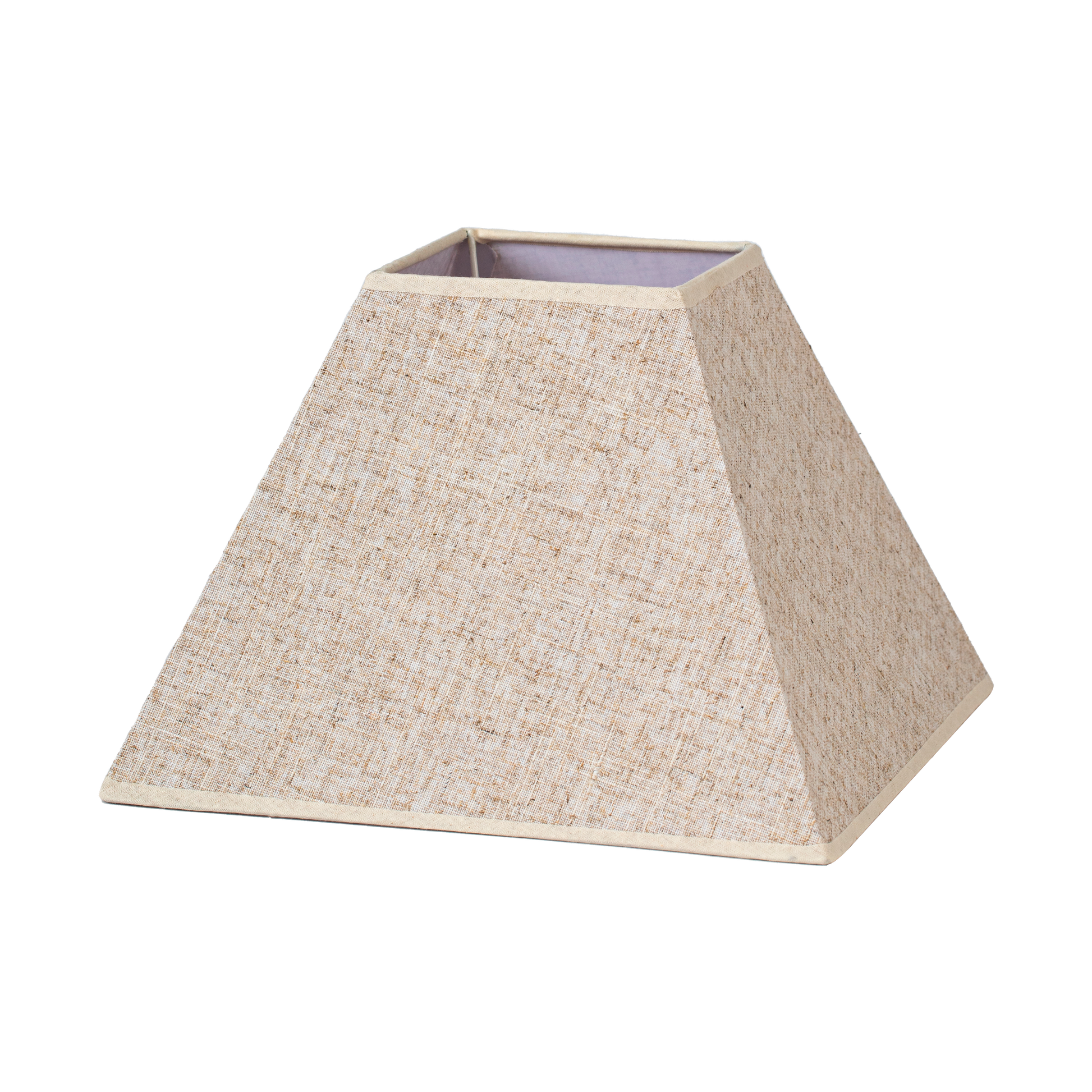 Pantalla Piramidal Tenorio E27 Lino Beige 45x20x32h de Fabrilamp/Abrila