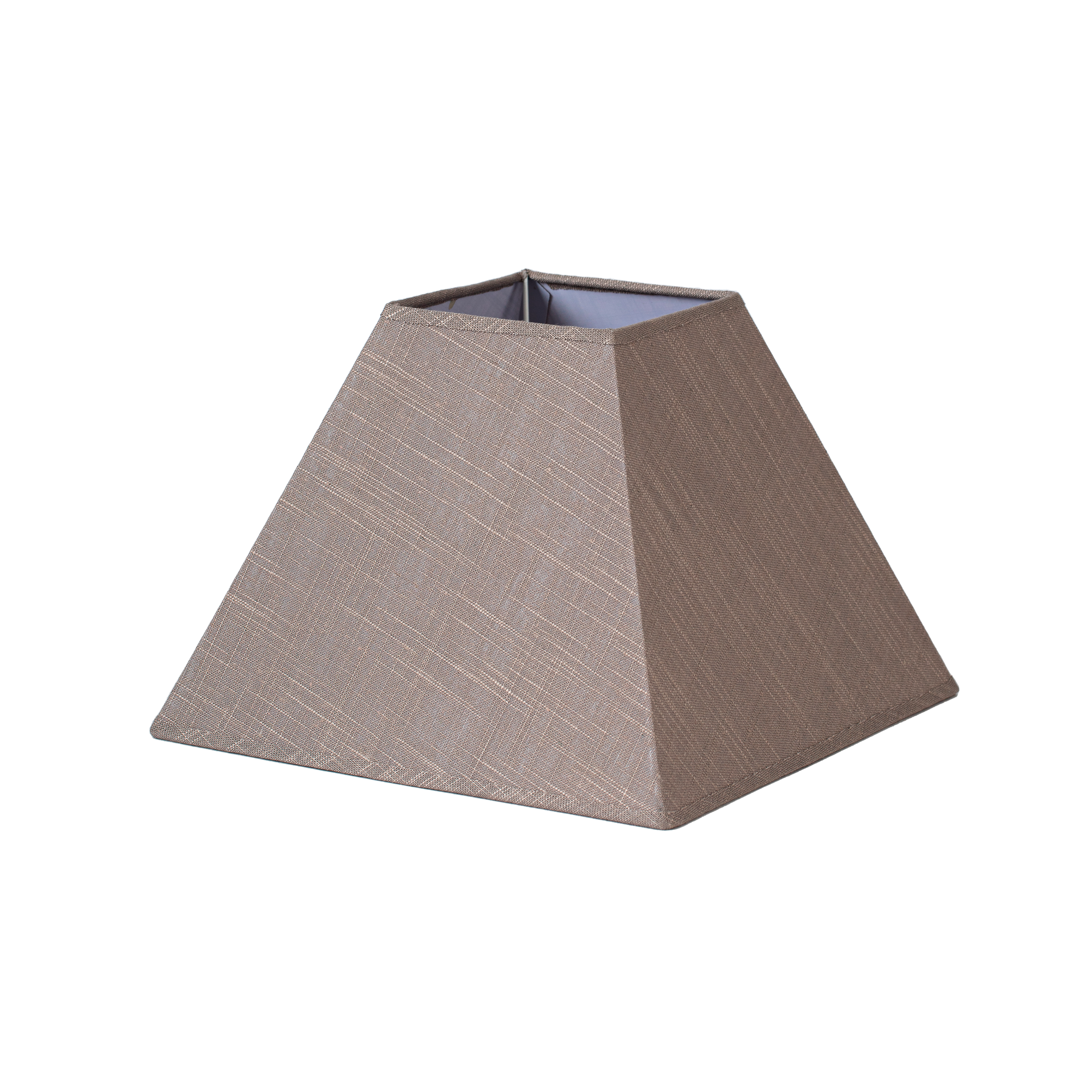 Pantalla Tenorio fabricada en textil lino color gris para lámpara