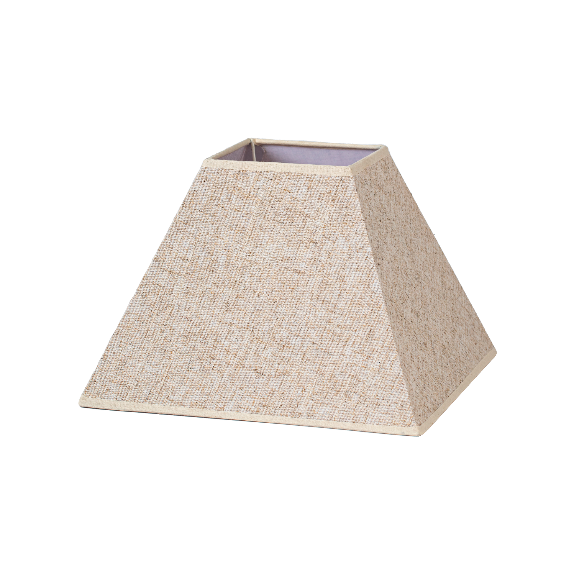 Pantalla Tenorio fabricada en textil lino color beige, ideal para lámpara
