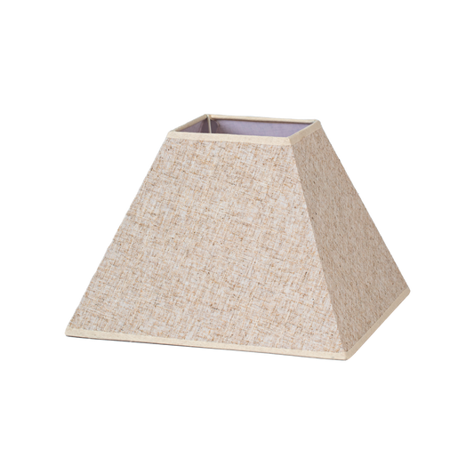 Pantalla Tenorio fabricada en textil lino color beige, ideal para lámpara