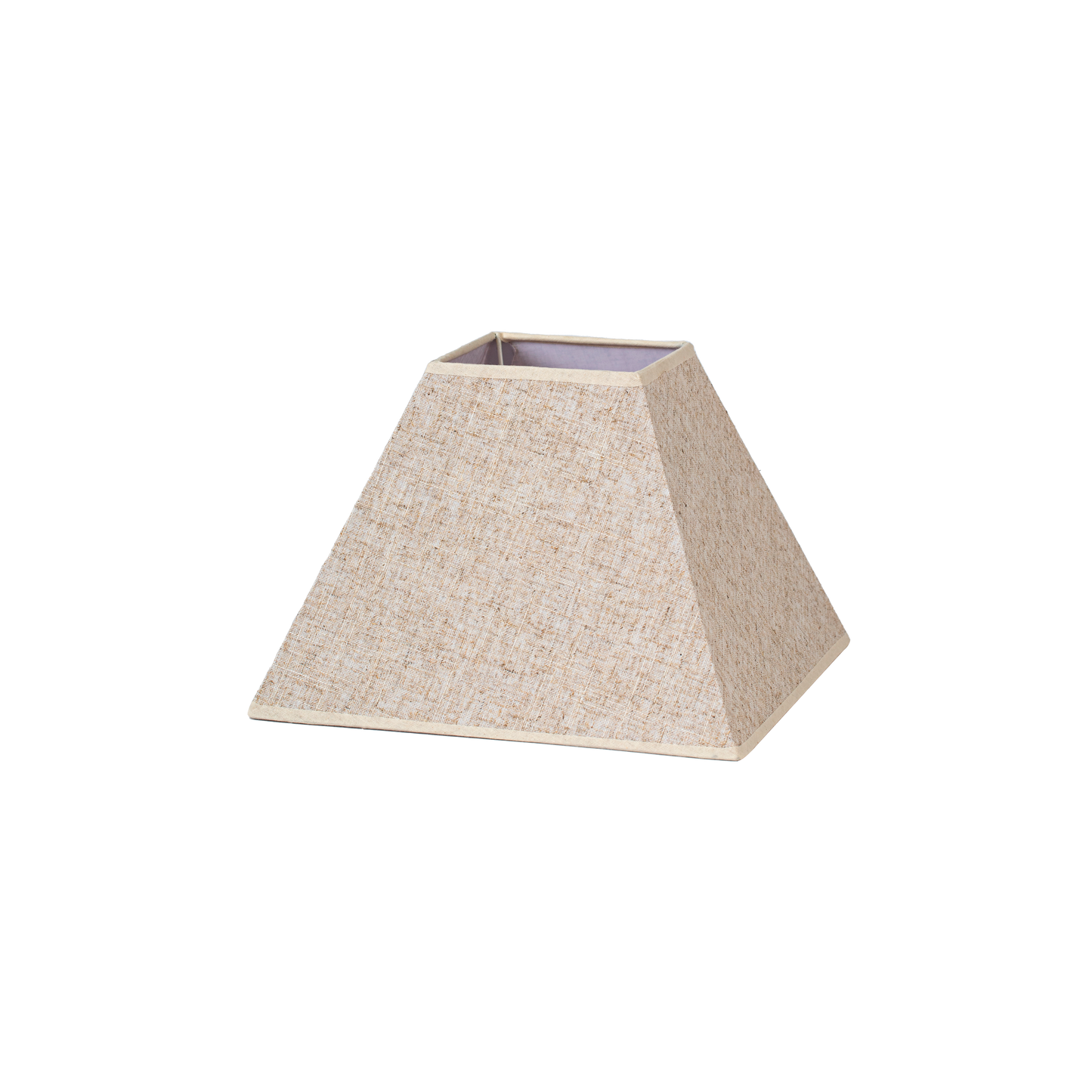 Pantalla Piramidal Tenorio E27 Lino Beige 30x13x22h de Fabrilamp.  Iluminación cálida y elegante para tu hogar.