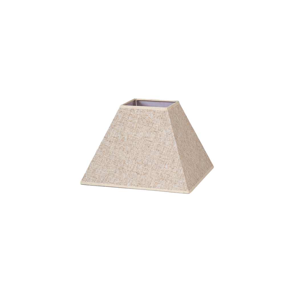 Pantalla Piramidal Tenorio E27 Lino Beige 25x11x18h - Vista frontal