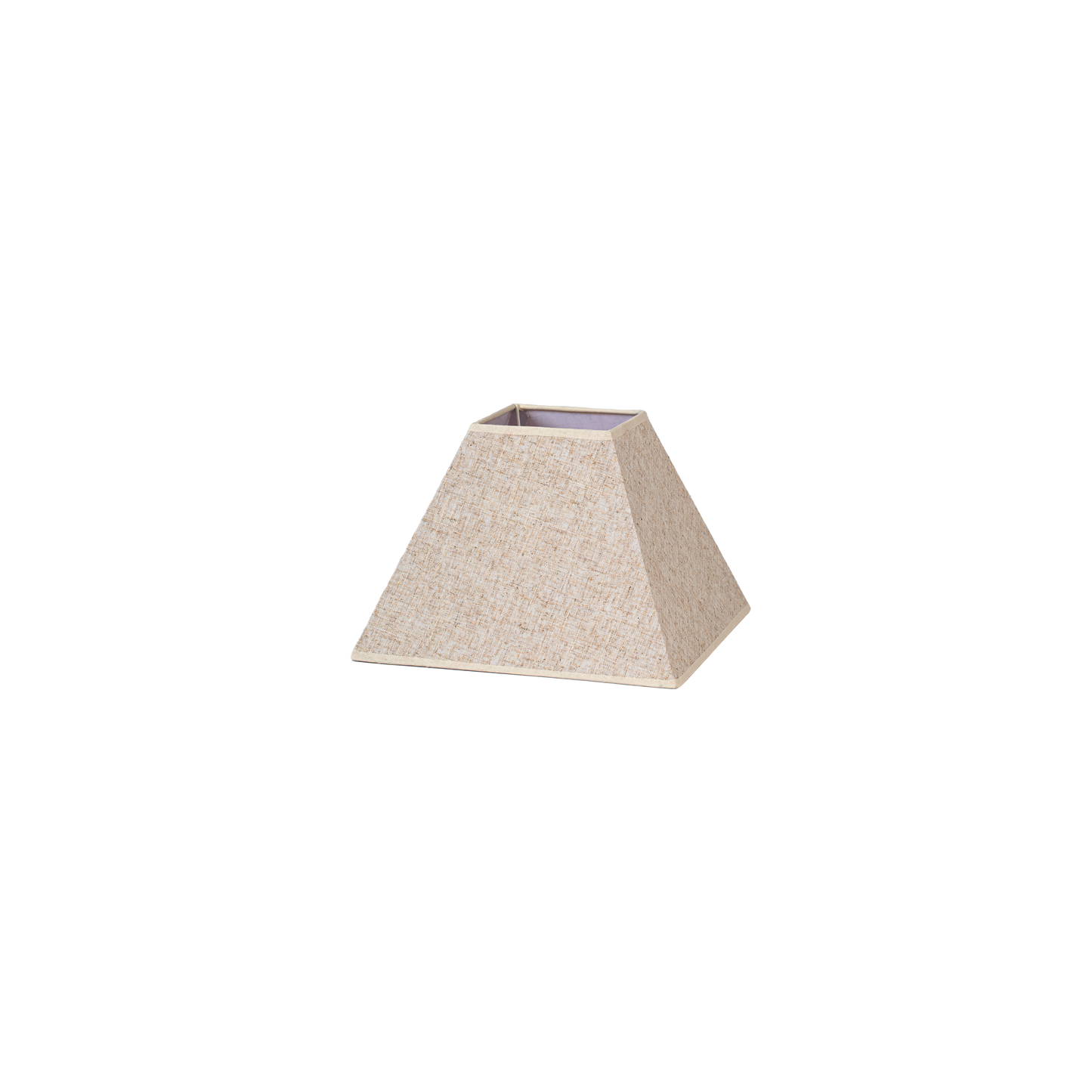 Pantalla Piramidal Tenorio E27 Lino Beige 20x10x15h de Fabrilamp. Iluminación elegante para tu hogar.