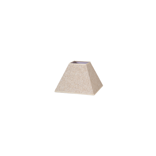 Pantalla para lámpara Tenorio fabricada en lino color beige, ideal para interiores