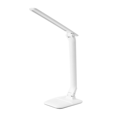 Flexo Shein 7W blanco, regulable, plegable y táctil de Fabrilamp. Iluminación LED eficiente para escritorio.