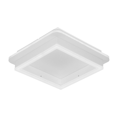 Plafón Elma fabricado en metal color blanco con tecnología LED integrada