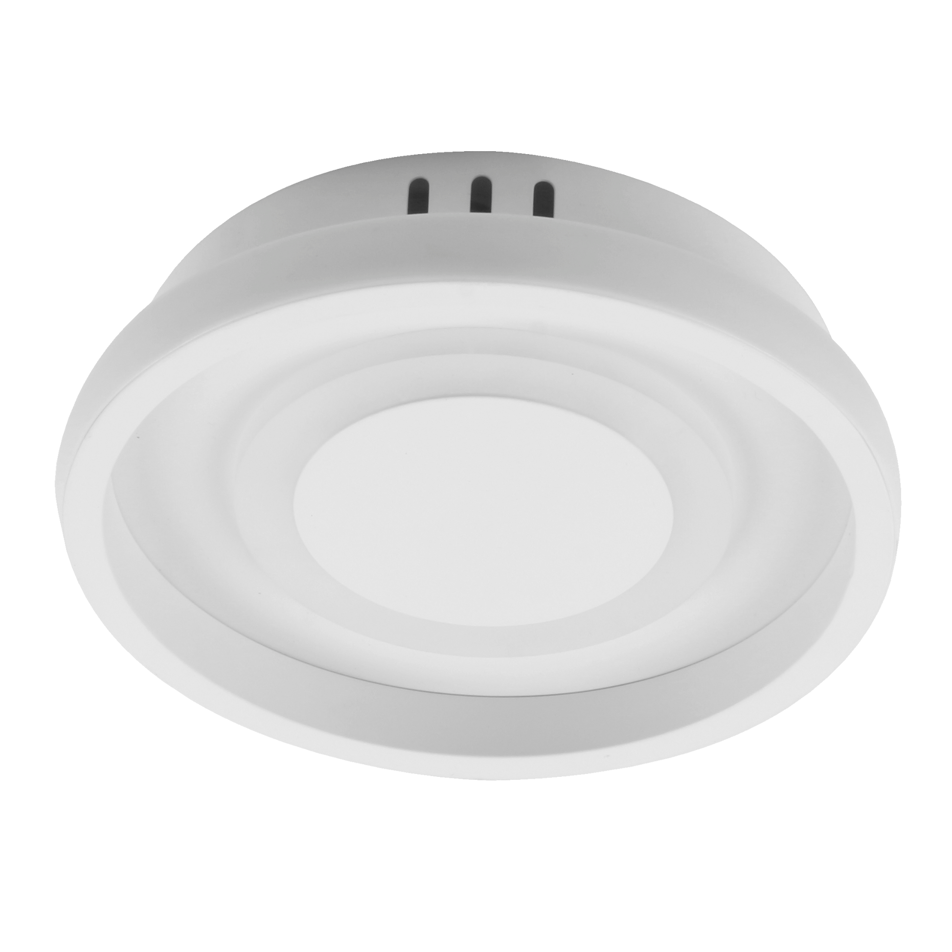 Plafón LED Elma Blanco 20W, vista frontal, diseño moderno y elegante de Fabrilamp.