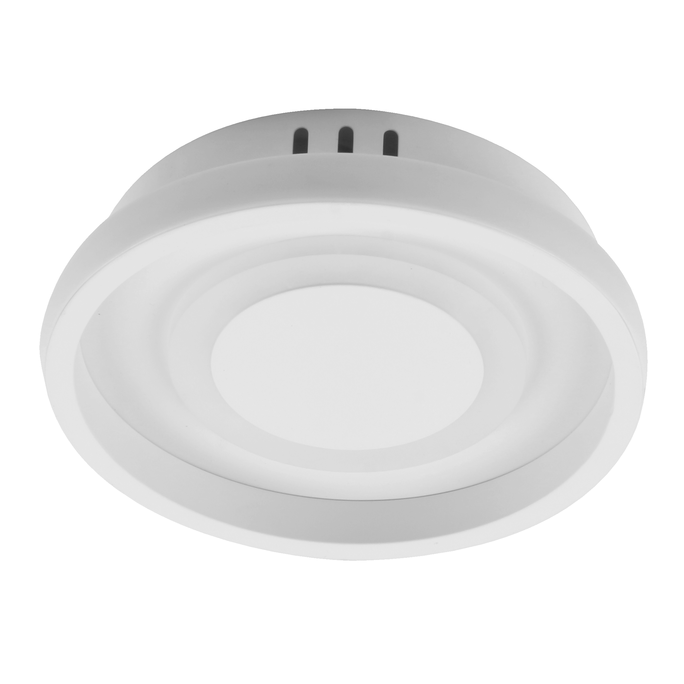 Plafón LED Elma Blanco 20W, vista frontal, diseño moderno y elegante de Fabrilamp.