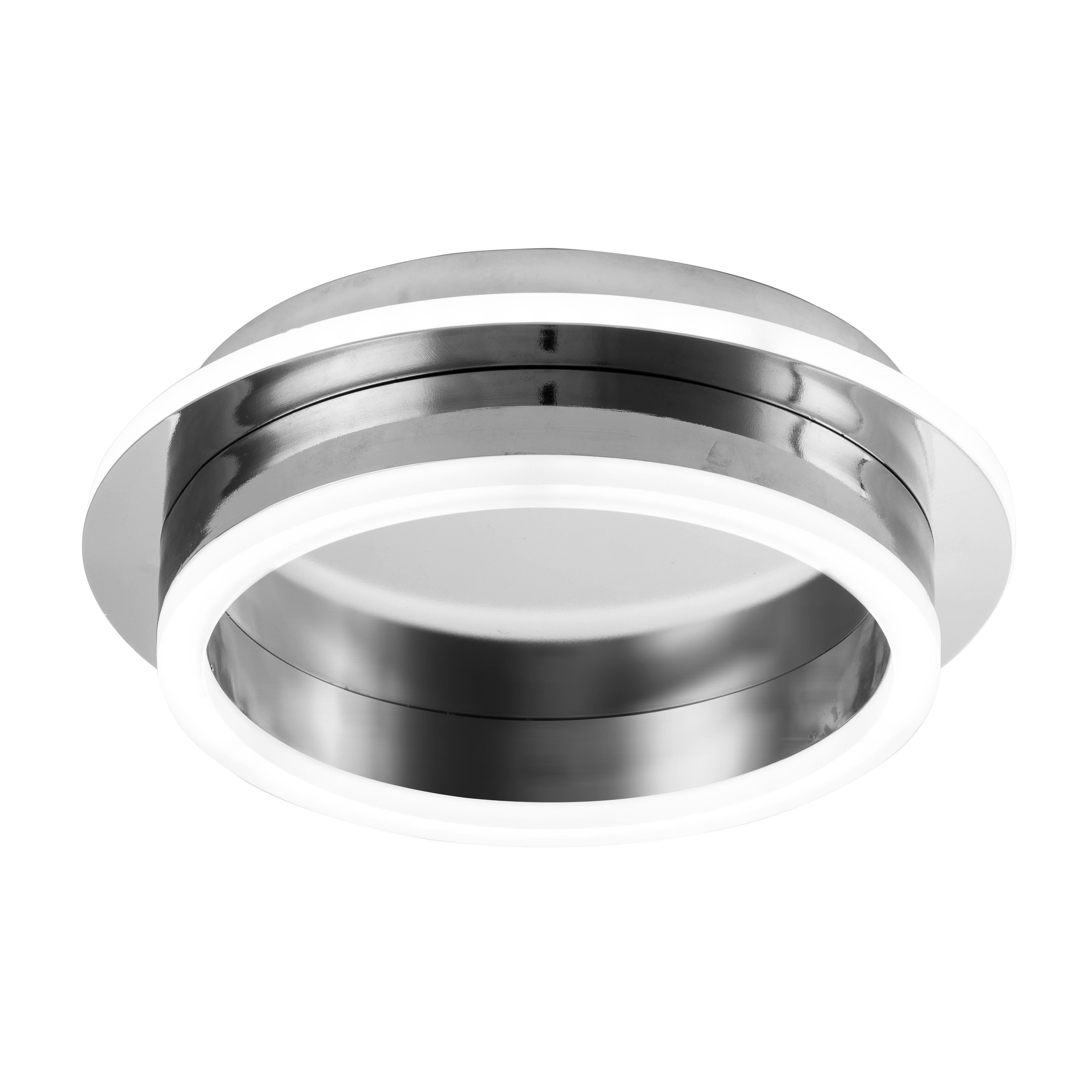 Plafón LED Elma Cromo 30W de Fabrilamp, diseño moderno y elegante para iluminar tu hogar.