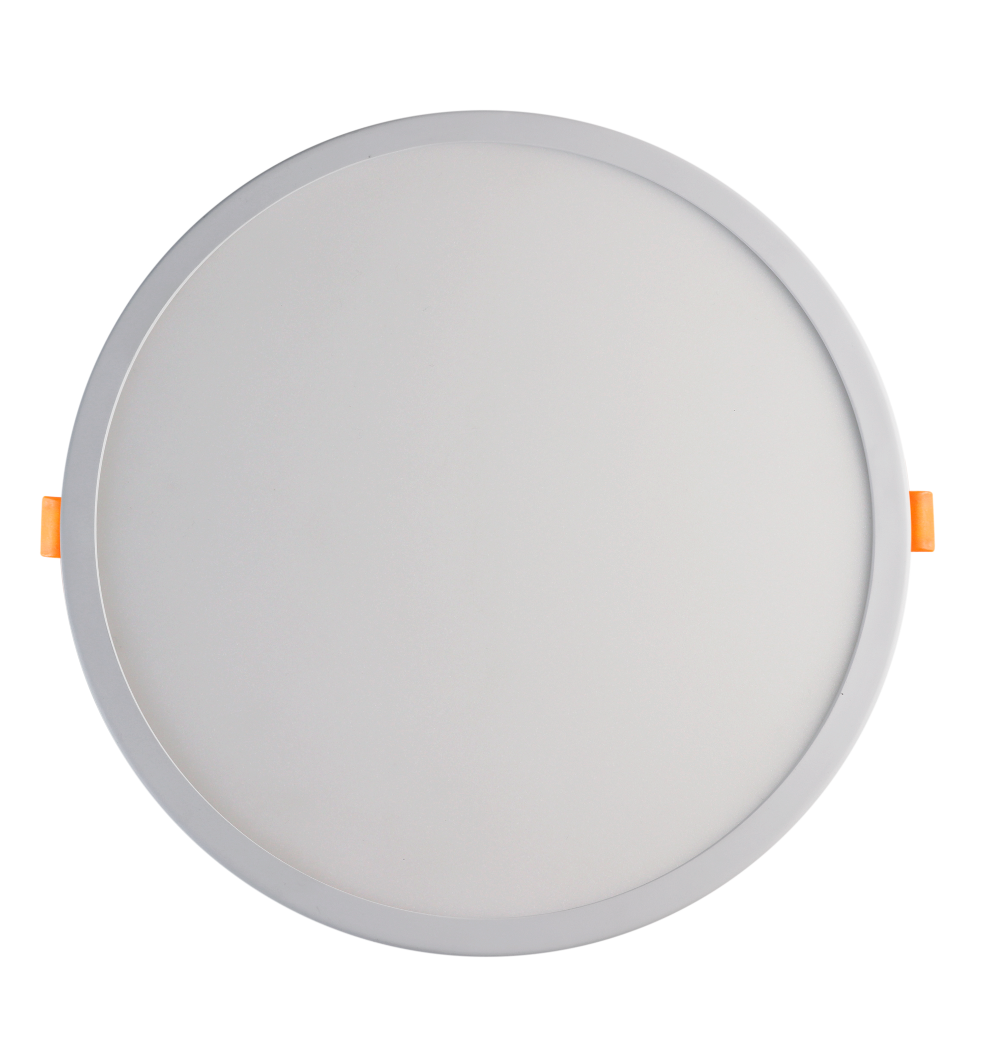 Downlight Lejania 8w 5500k blanco, vista frontal. Iluminación eficiente para interiores.