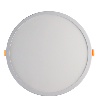 Downlight Lejania 8w 5500k blanco, vista frontal. Iluminación eficiente para interiores.