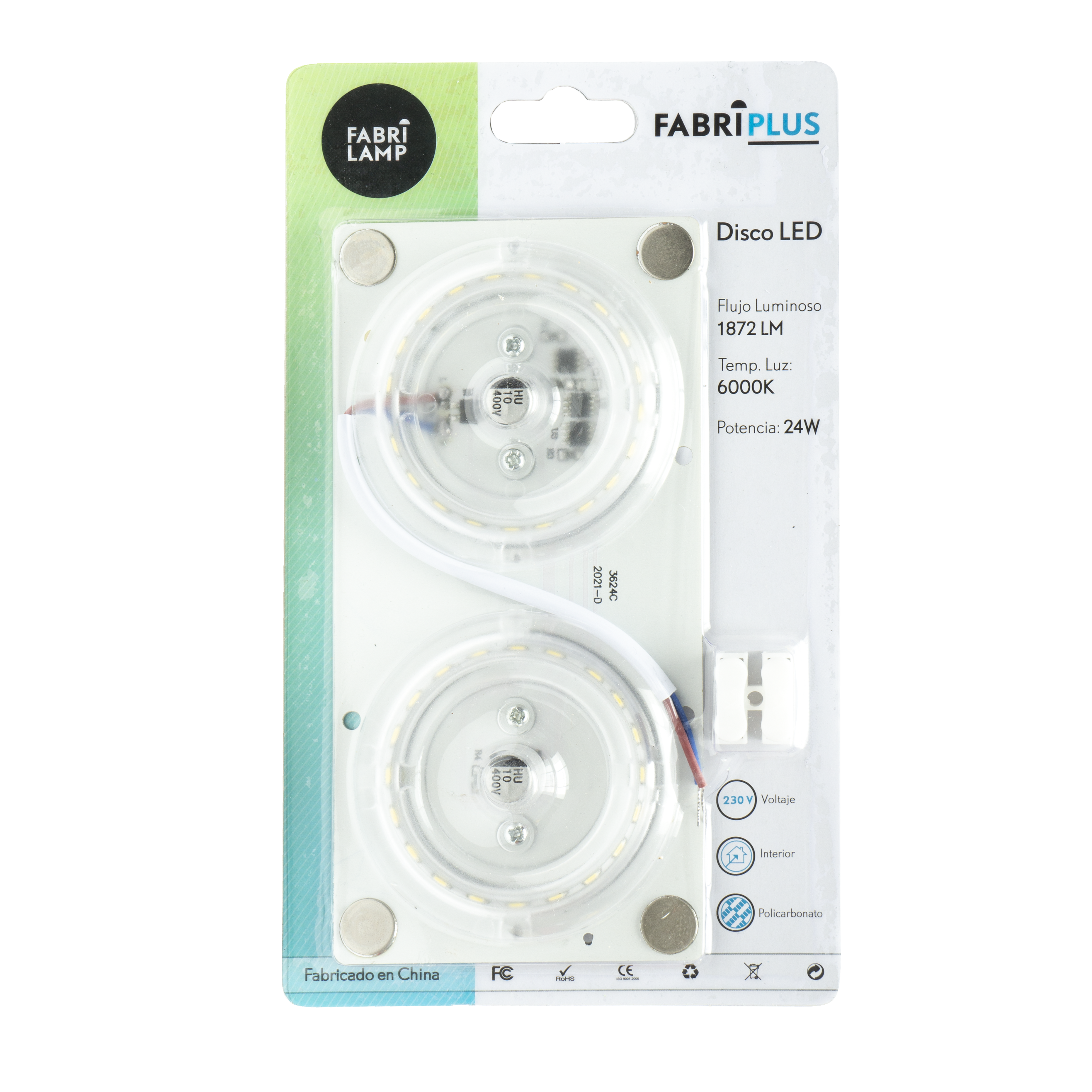 Placa LED 24W con ángulo de apertura de 160º