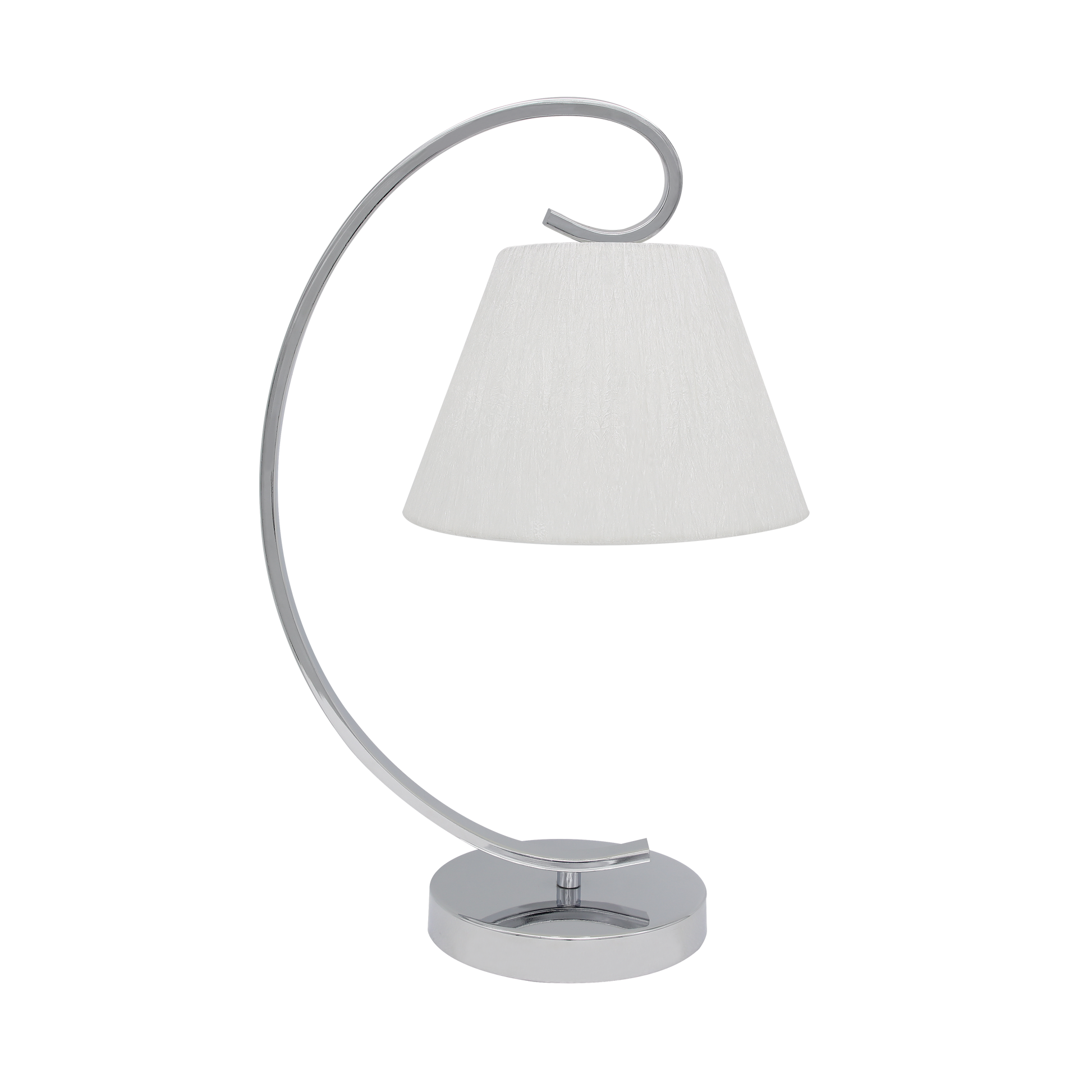 Sobremesa Bogota Cromo Blanco de Fabrilamp - Iluminación elegante para tu hogar.