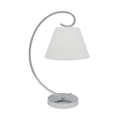 Sobremesa Bogota Cromo Blanco de Fabrilamp - Iluminación elegante para tu hogar.