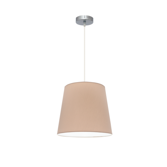 Colgante Maldivas fabricado en Metal color Cromo y Textil color Piedra