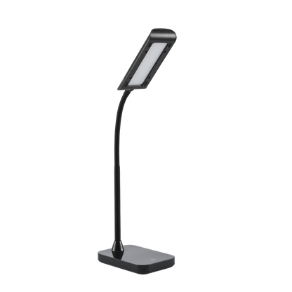 Flexo LED Oliver Negro 5W de Fabrilamp, diseño moderno y elegante para escritorio.