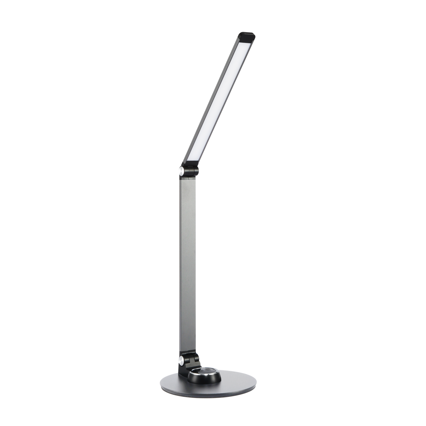 Flexo Baritono LED Plata 8W de Fabrilamp, diseño elegante y moderno, ideal para escritorio o lectura.