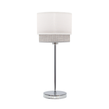 Sobremesa Kenya Blanco/Gris E14 de Fabrilamp. Diseño moderno y elegante para tu hogar.