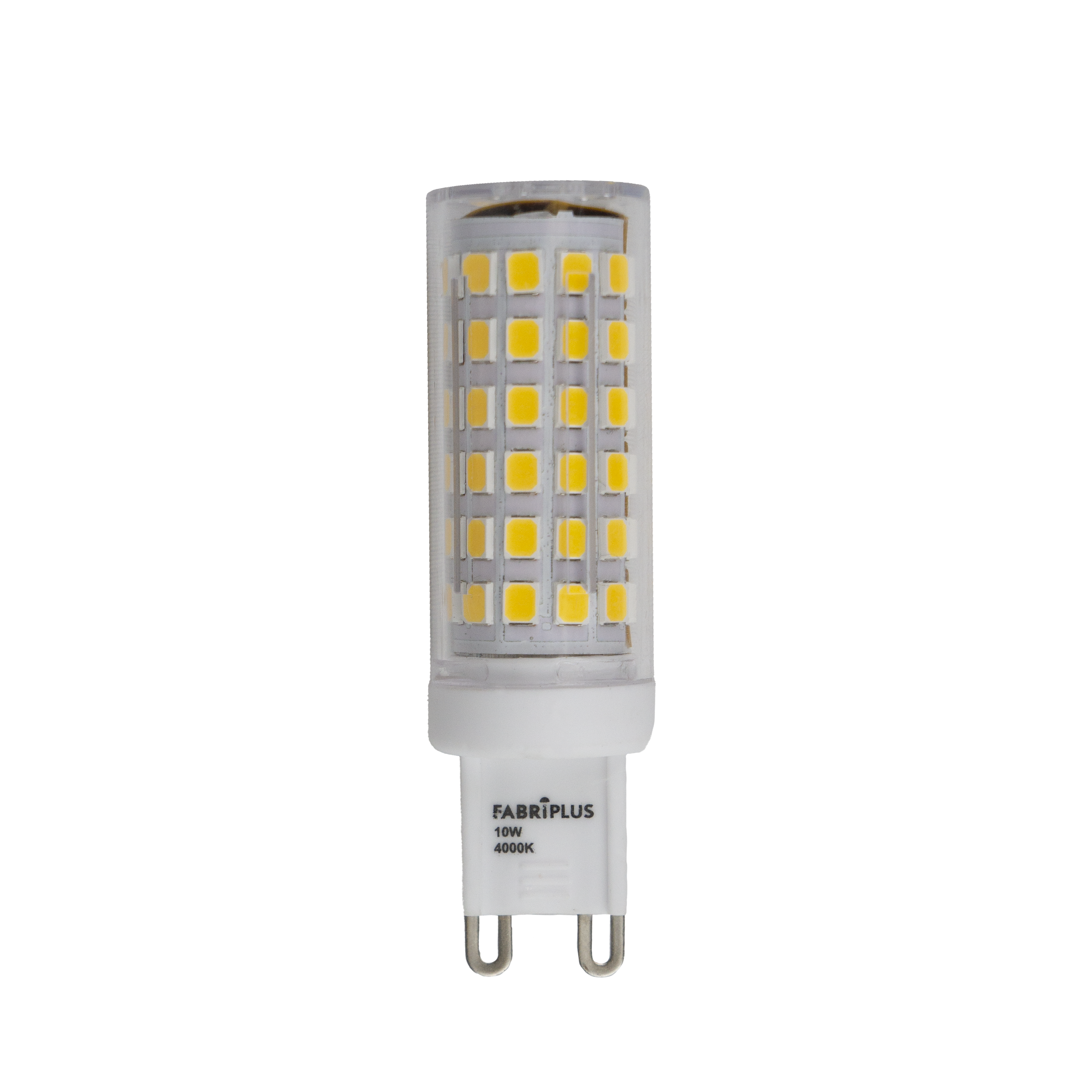 Bombilla LED G9 10W 4000K Abrila 1000lm - Fabrilamp - Vista frontal