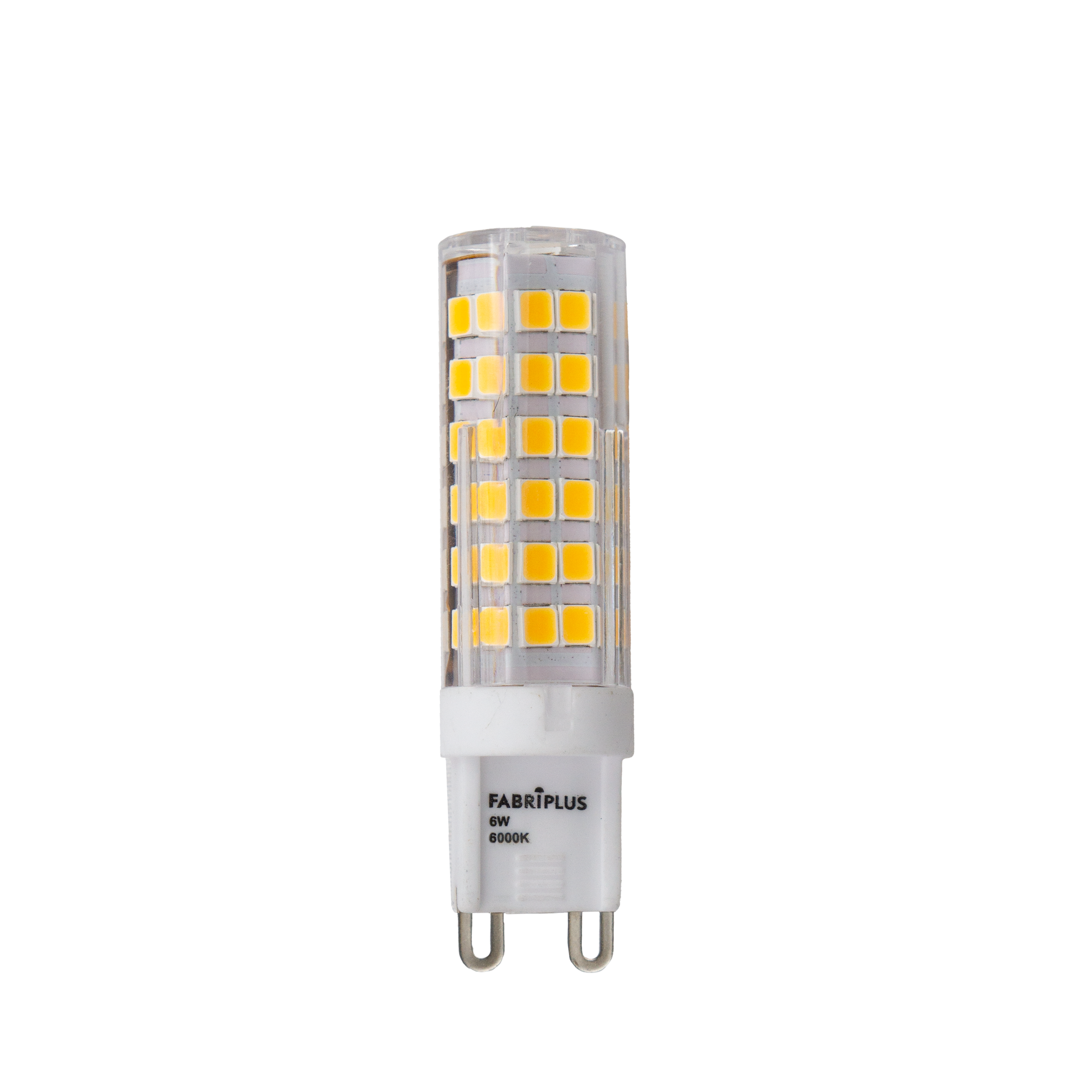 Bombilla LED G9 Abrila 6W 6000K, luz blanca fría, 600 lúmenes. Iluminación eficiente para tu hogar.