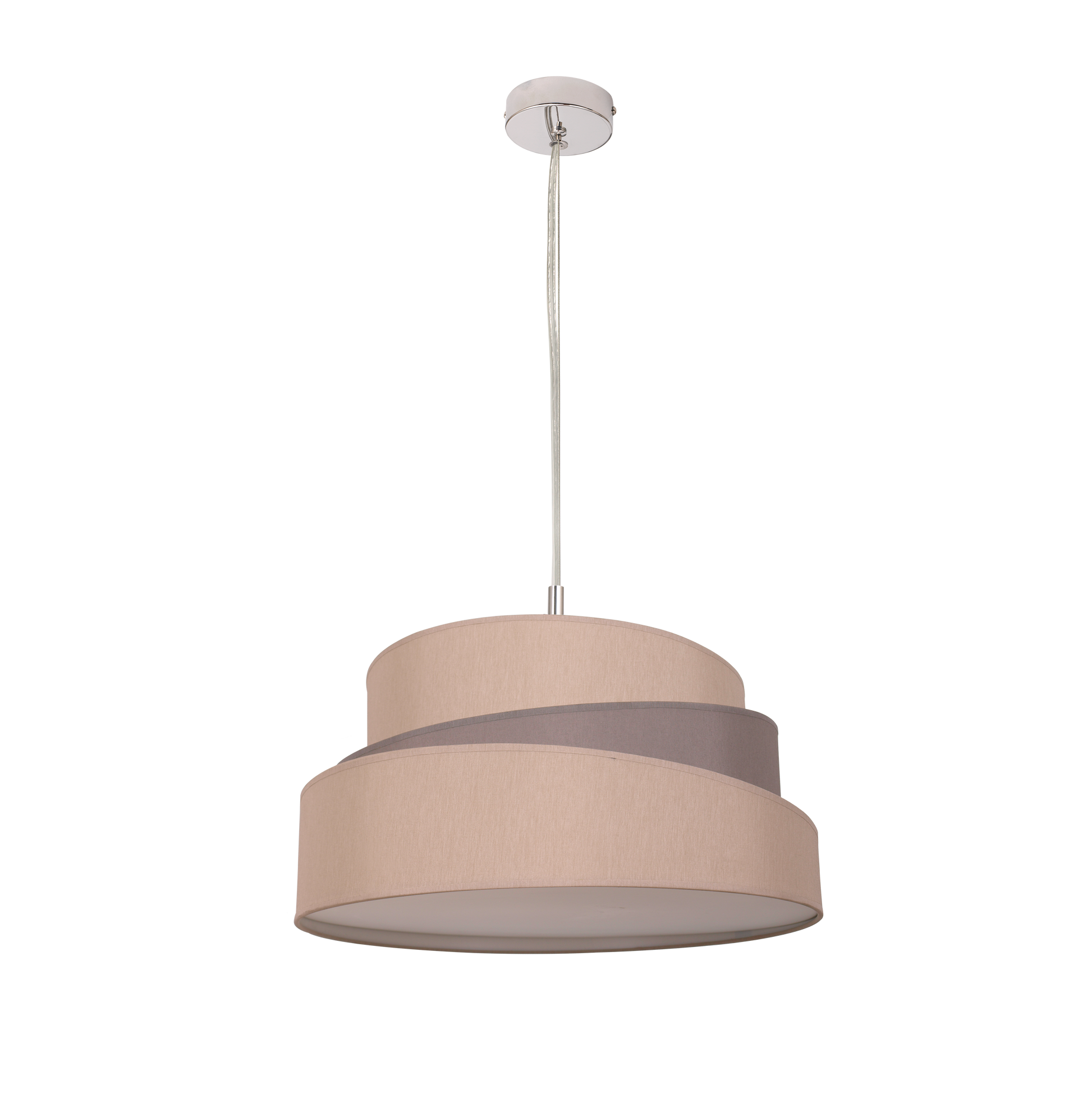 Colgante gris topo y cromo, perfecto para crear ambiente en el hogar