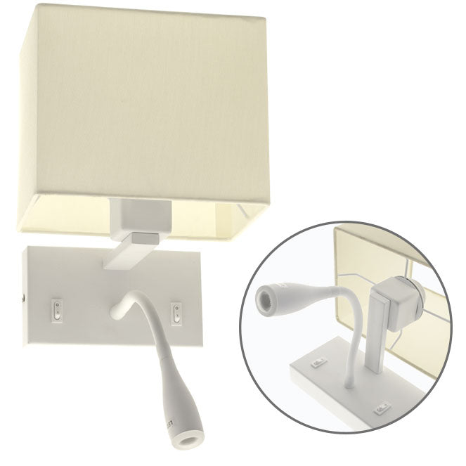 ABNA Aplique de Pared con Luz de Lectura LUMIT 108160101 para Hotel