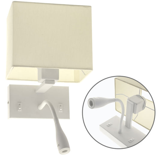 Aplique de Pared ABNA 38 cm Blanco con LED Interlusa - vista principal | Interlusa