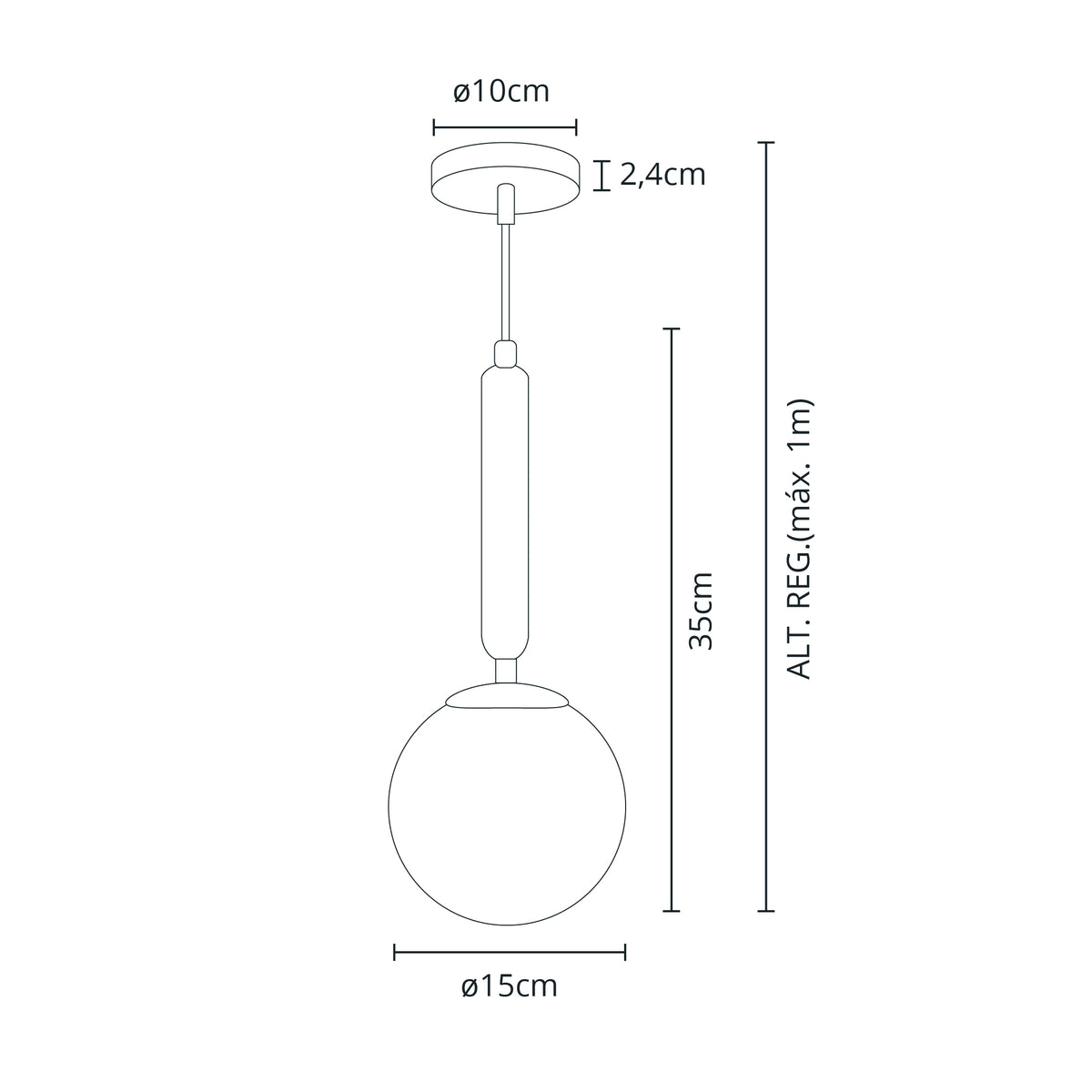 Lámpara Colgante AIMEE 15 cm Cromo Interlusa instalada en ambiente decorativo de salón o dormitorio | Interlusa