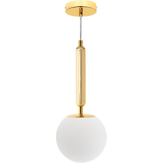Lámpara Colgante AIMEE 15 cm Oro Interlusa - Vista frontal principal en fondo blanco | LuzGurú