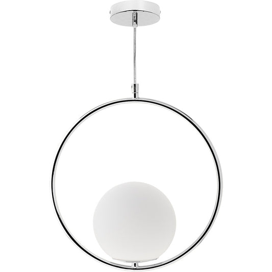 Lámpara Colgante AIMEE 31 cm Cromo Interlusa - Vista frontal principal en fondo blanco | LuzGurú