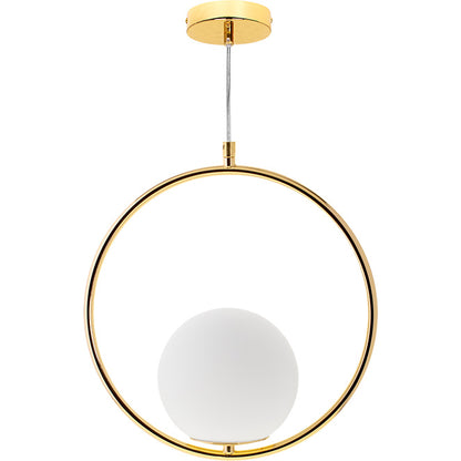 Lámpara Colgante AIMEE 31 cm Oro Interlusa - Vista frontal principal en fondo blanco | LuzGurú