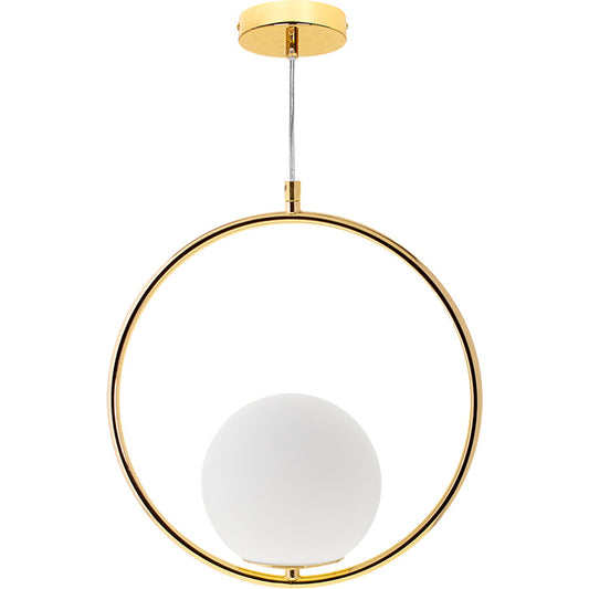 Lámpara Colgante AIMEE 31 cm Oro Interlusa - Vista frontal principal en fondo blanco | LuzGurú